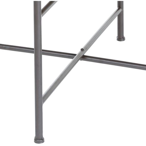 Tavolino rotondo in metallo grigio D65cm - Atmosphera créateur d'intérieur