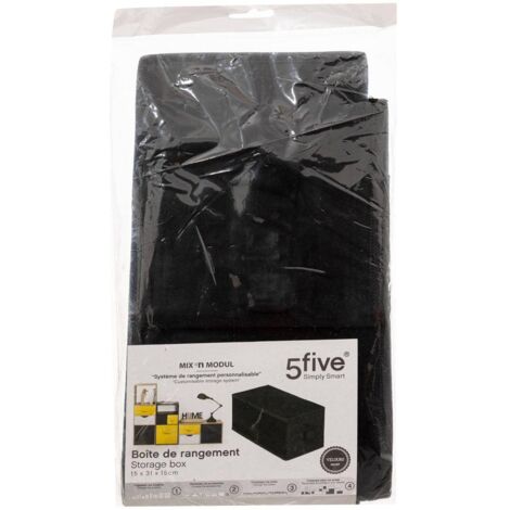 Cestino in velluto mix n modul 15x31cm nero - 5five