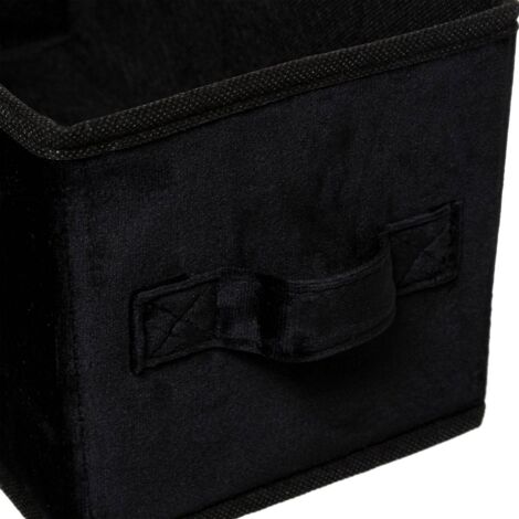 Cestino in velluto mix n modul 15x31cm nero - 5five