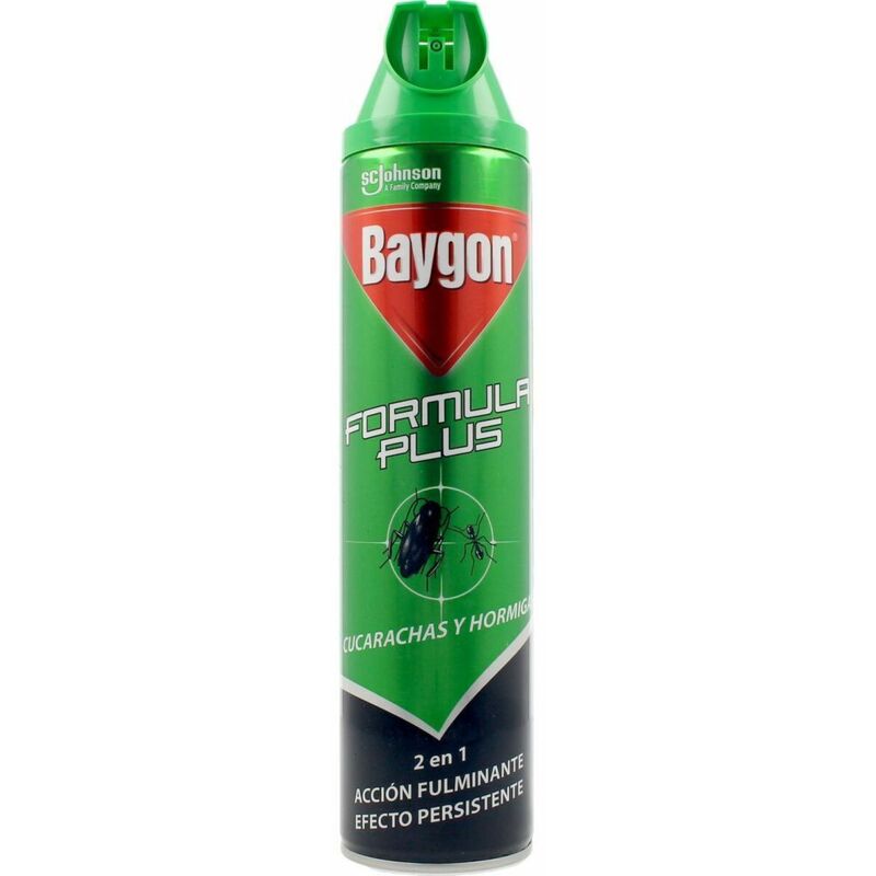 Baygon Formula Plus Cafards & Fourmis 600 Ml - Pack De 2 - Action Rapide Et Longue Durée