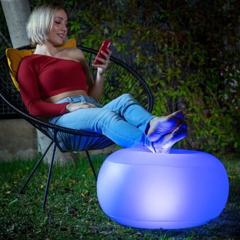 Siège gonflable avec LED multicolore et télécommande Pulight InnovaGoods (1/5)
