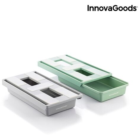 Innovagoods Tiroir Auxiliaire Adhésif Inférieur 2 unités Argenté| Bricoinn