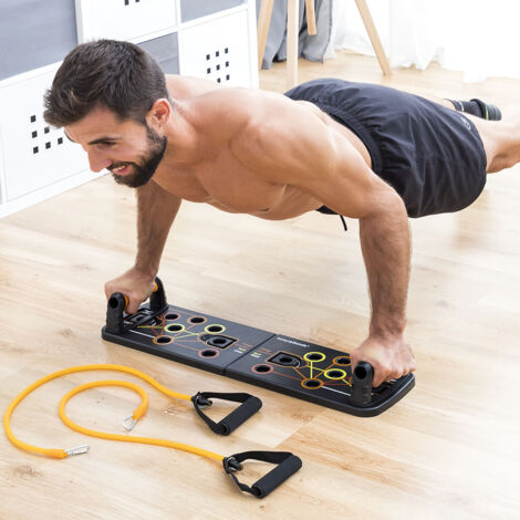 Planche de Pompes Push-Up avec Bandes de Résistance et Guide d'exercices Pulsher InnovaGoods (1/5)