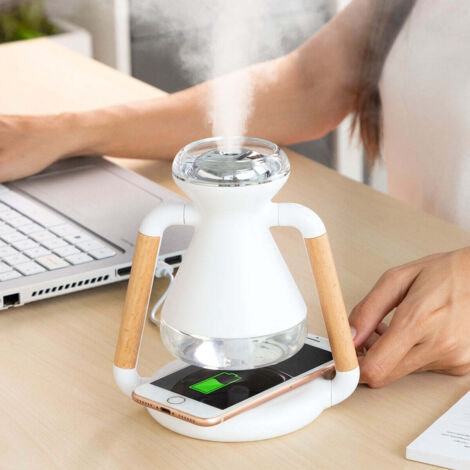 Humidificateur Diffuseur d'Arômes et Chargeur Sans Fil 3 en 1 Misvolt InnovaGoods (1/5)