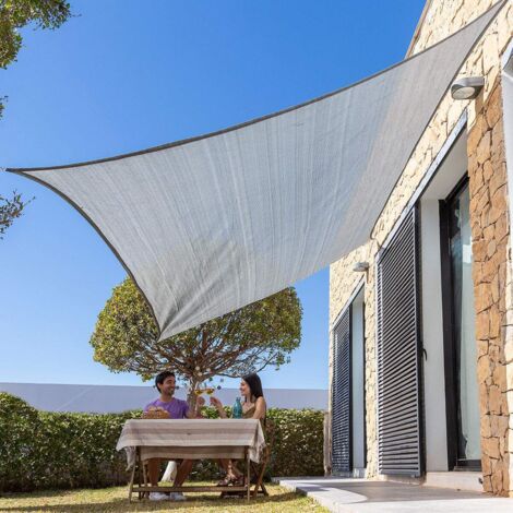 Voile dombrage rectangulaire reshad innovagoods 3 x 4 m - beige (1/5)