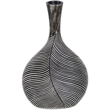 Vase Totem Yoni En Polyrésine Blanc H75cm - Décoration Contemporaine Élégante