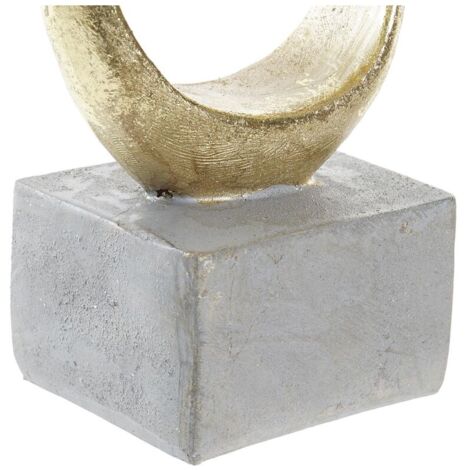 Figurine Décorative DKD Home Decor Gris Doré 12 x 8 x 25 cm