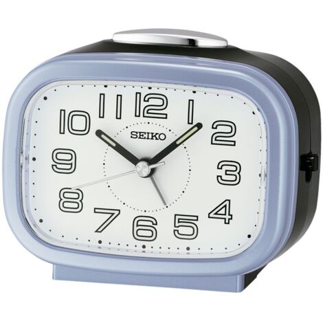 Réveil De Voyage Analogique Seiko QHT018L - Design Bleu, Compact Et Pratique Pour Les Déplacements