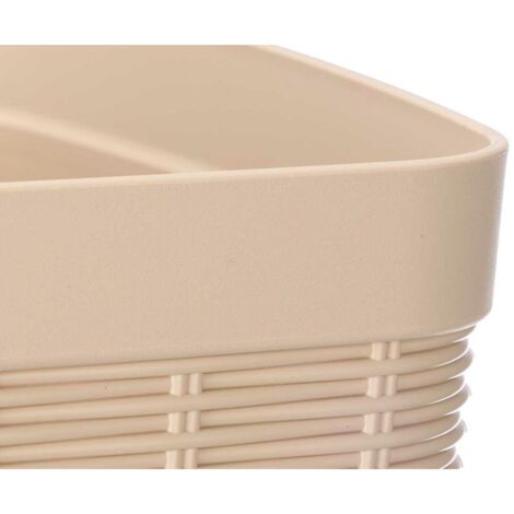 Panier Rangement Stefanplast Elegance - Blanc 38x58x29cm - Polypropylène - Design Ergonomique - Fabriqué En Italie