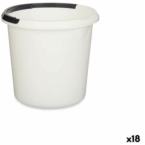 Seau blanc 10 l avec couvercle