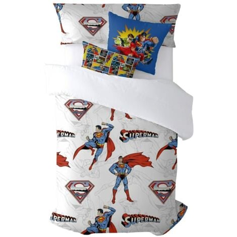 Housse de Couette Superman Man of Steel Multicouleur 175 Fils 260 x 240 cm