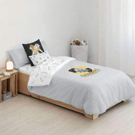 Parure Letto Harry Potter Torre Dell'Orologio – Copripiumino 240x220 Cm + 2 Federe 65x65 Cm, In Policotone, Oeko-Tex