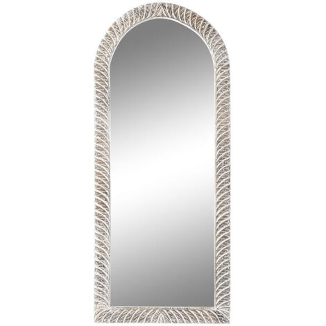 Miroir Mural Home Esprit Blanc Marron Bois De Manguier X X Cm