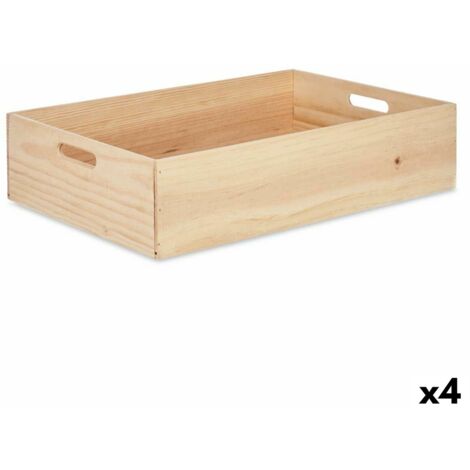 Boîte Décorative Bois de pin 40 x 14 x 60 cm (4 Unités)