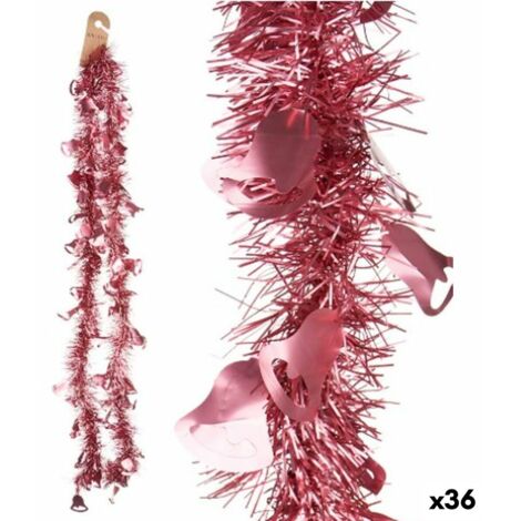 Guirlande De Noël Dorée Rose 10 Métres - Guirlande Métallique Pailletée Pour Sapin Et Décoration