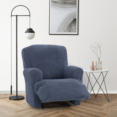 Housse De Fauteuil Inclinable à Oreilles, Housse De Canapé 1 Place Rembourrage En Coton Lisse Et Respirant Ecru 91023257