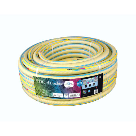 FITT NTS YELLOW 1" (25mm) 25 m - Tuyau d'Arrosage pour Jardins pour Utilisation Intensive, Robuste et malléable, pour Usage intensif