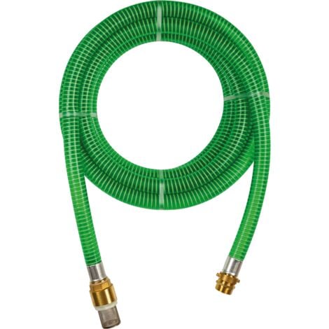 FITT ASPIRTECH 7 m - Tuyau pour Aspiration de l’Eau, pour le Raccordement aux Pompes, avec des Raccords en Laiton et un Filtre en Laiton clampé, vert