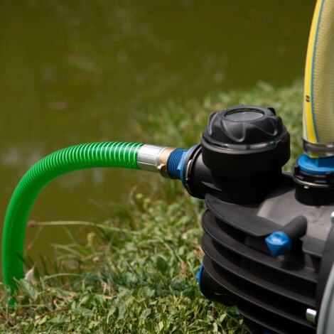 FITT ASPIRTECH 7 m - Tuyau pour Aspiration de l’Eau, pour le Raccordement aux Pompes, avec des Raccords en Laiton et un Filtre en Laiton clampé, vert