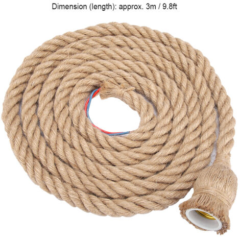 Eosnow 3m E27 Vintage Hanfseil Deckenleuchte Sockel Hngelampe Lampenfassung 85-265V