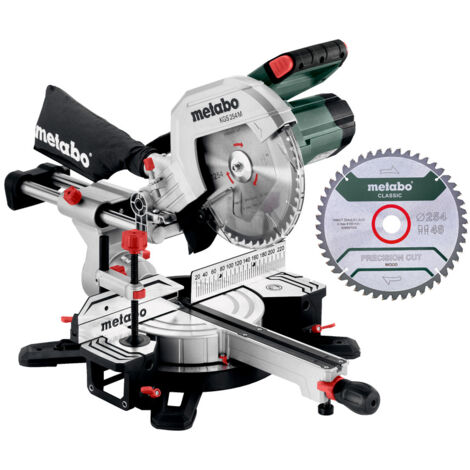 Set di troncatrici Metabo KGS 254 M con funzione di trazione e PCL + 2a lama TCT