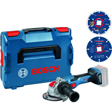 Set smerigliatrice angolare/elettrica a batteria Bosch GWX 18V-15 C BITURBO con dischi da taglio X-LOCK