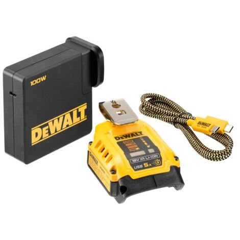 Caricabatterie combinato USB-C DeWALT da 18 V con funzione di power bank (1/2)