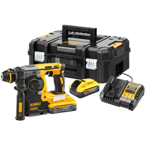 DeWALT Utensili - Martello combinato a batteria 18V SDS Plus, 2x batterie 5,0 Ah POWERSTACK, caricabatterie DCH273H2T (1/10)