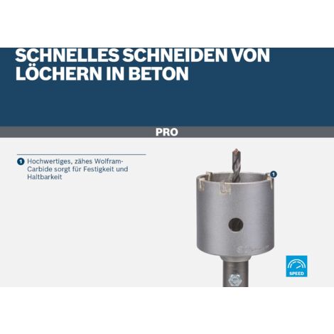 Set 3 Corone SDS-Plus Bosch Per Calcestruzzo - 68x60 Mm, Per Martelli Demolitori Professionali - Foto 8