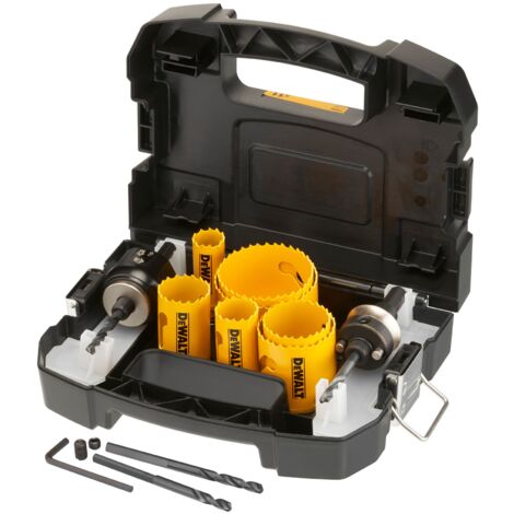 Set di seghe a tazza DeWALT bimetalliche estreme, set universale in valigetta 11 pezzi.