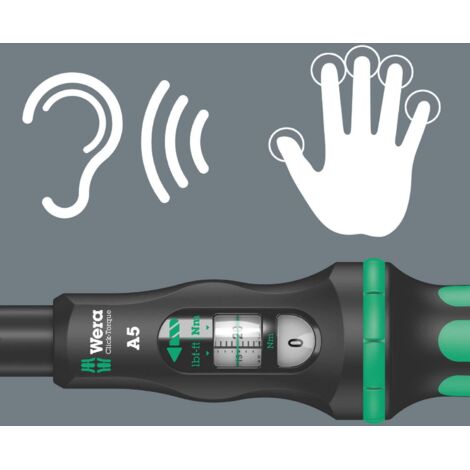 Chiave dinamometrica con cricchetto reversibile 1/4" 2,5-25 Nm WERA Click-Torque A 5