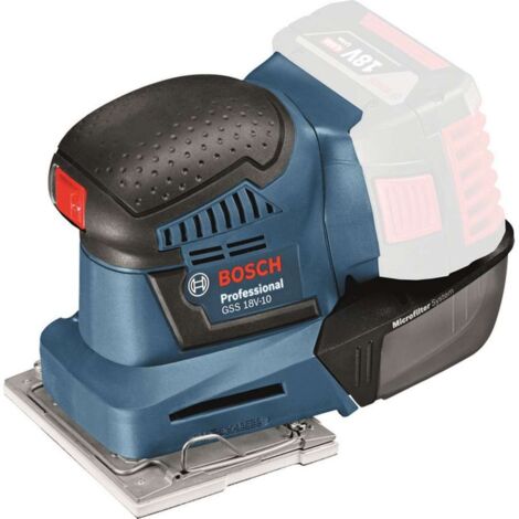 Levigatrice orbitale a batteria Bosch GSS 18V-10 + piastra di base senza batteria senza caricabatterie nella confezione