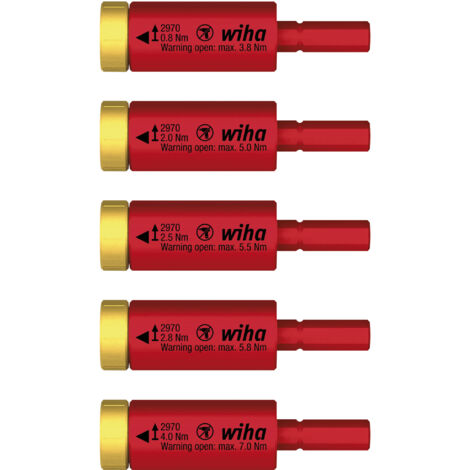 Wiha Set di adattatore dinamometrico easyTorque electric per slimBit e supporto slimVario®, 5 pz. (41479)