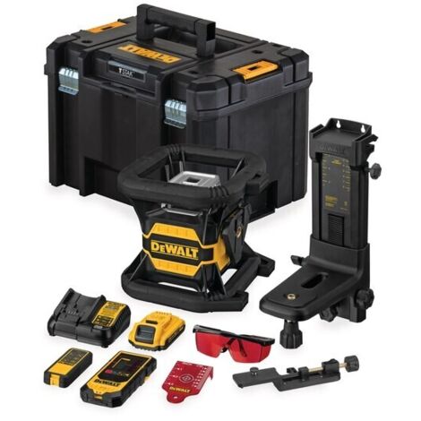 Laser rotante DeWALT DCE080D1RS, rosso 18V, 1x 2,0 Ah e caricatore in TSTAK