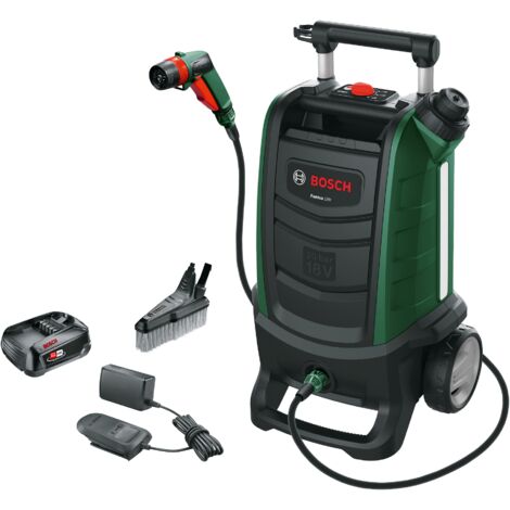 Utensili per la pulizia esterna a batteria Bosch Fontus 18V, 1 x PBA 18V 2,5 Ah e caricabatterie