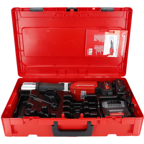 Rothenberger ROMAX 4000 Basic set di utensili a batteria per crimpare 1x 2 Ah e 1x 4 Ah, EU AMPShare