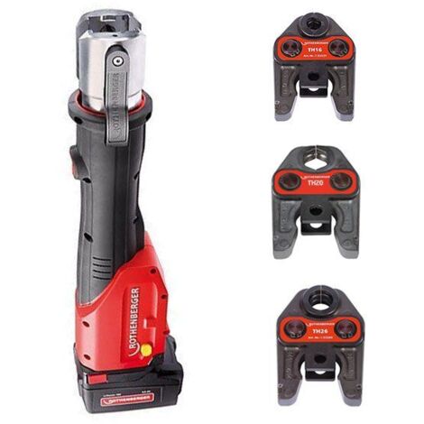 Pressatrice a Batteria 18V 4Ah Rothenberger Romax 4000 + Ganasce TH 16 20 26 - 100001925