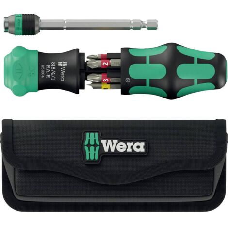 Set di cacciaviti a bussola Wera Kraftform Kompakt 25 RA-R con custodia, 6 pezzi, con inserti e manico ergonomico
