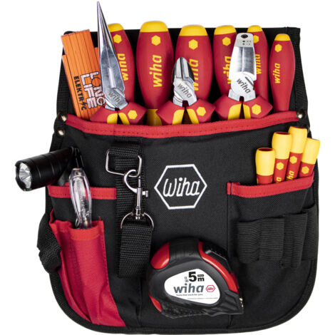 Wiha Set di utensili da elettricista assortiti, 18 pz. incl. borsa a cintura (44574)