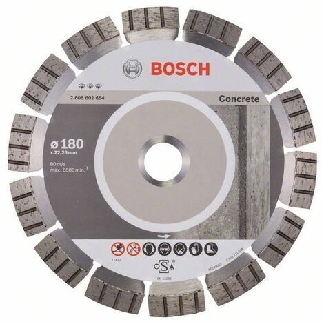 Disco diamantato PRO per taglio cemento, 180 x 22,23 mm