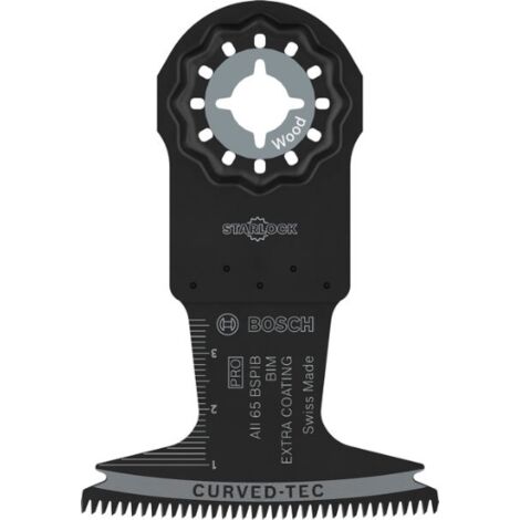 Bosch 10x Lama multiutensile PRO Multi Materiale AII 65 BSPIB (per legno duro, tavole rivestite in plastica de, larghezza 65 mm, Accessori multiutensile professionali)