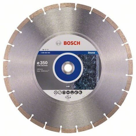 Bosch Professional 1 x lama diamantata deStandard per pietra, per calcestruzzo, pietra, granito, Ø 350 x 20/25,40 x 3,1 x 10 mm, Accessori per seghe de Mesa, Seghe a benzina
