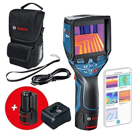 Termocamera Bosch GTC 400 C Professional, 2x 2,0 Ah e caricabatterie in borsa