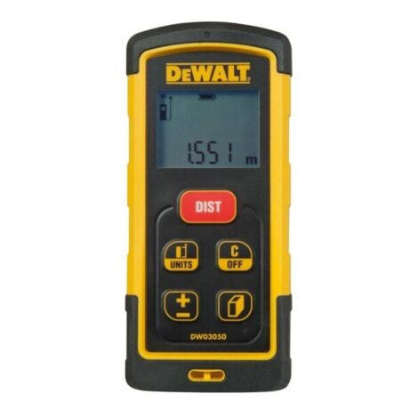 DeWALT DW03050 Misuratore laser di distanze 50 m precisione 1,5 mm con custodia