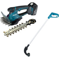 Forbici per erba a batteria Makita DUM604RFX1 18V 1x batteria 3,0 Ah + caricabatterie + prolunga per impugnatura con rotella