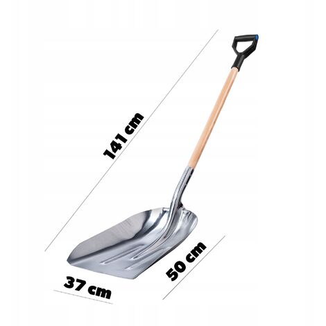 KADAX Schaufel, Sandschaufel mit langem Stiel aus Holz, Aluminium