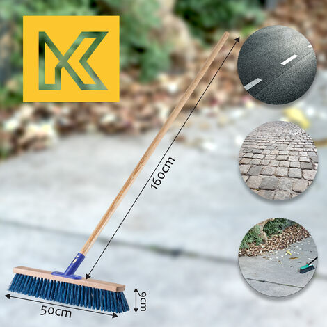 KOTARBAU Besen Mit Stiel – 40 Cm Breite, Mit Nylon-Naturborsten, Für Innen & Außen
