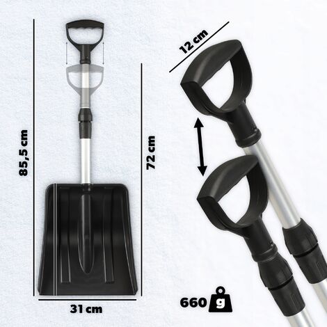 KADAX Aluminium Schneeschieber 50cm - Leichte Schne Produktbild-Vorschau 3