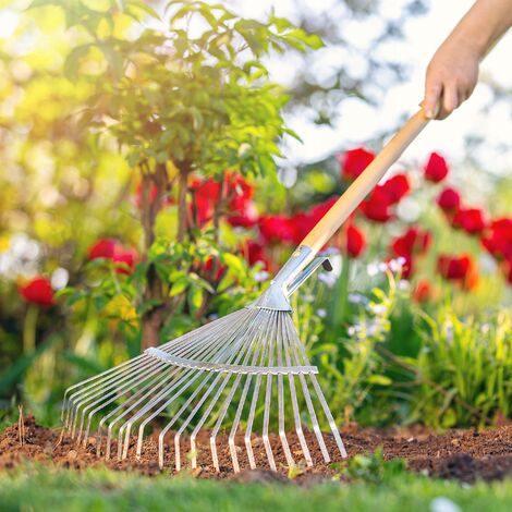 Greif-Rechen Mit Stiel 158cm - Laubrechen Mit Aufsammelfunktion