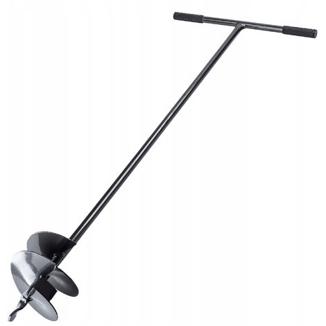 KADAX Handerdbohrer, Erdbohrer aus Metall, Erdlochbohrer, Pfahlbohrer, 17 cm